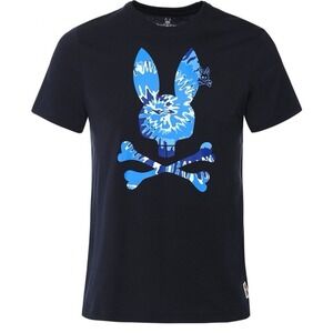 Psycho Bunny Men Size 4/Small Cranwich Tie-Dye Crew Neck S/S T-Shirt Embroidered